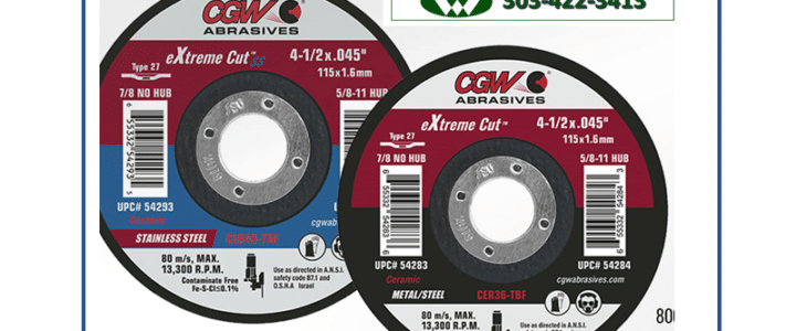 WESTERNTOOLCO.COM HAS CGW EXTREMECUT CERAMIC CUTTING WHEELS